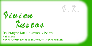 vivien kustos business card